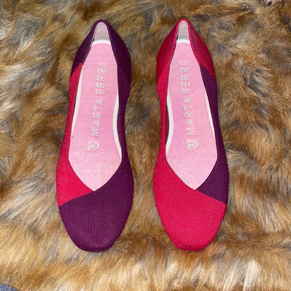 Rothy's Cherry Violet Marta Ferri flats
